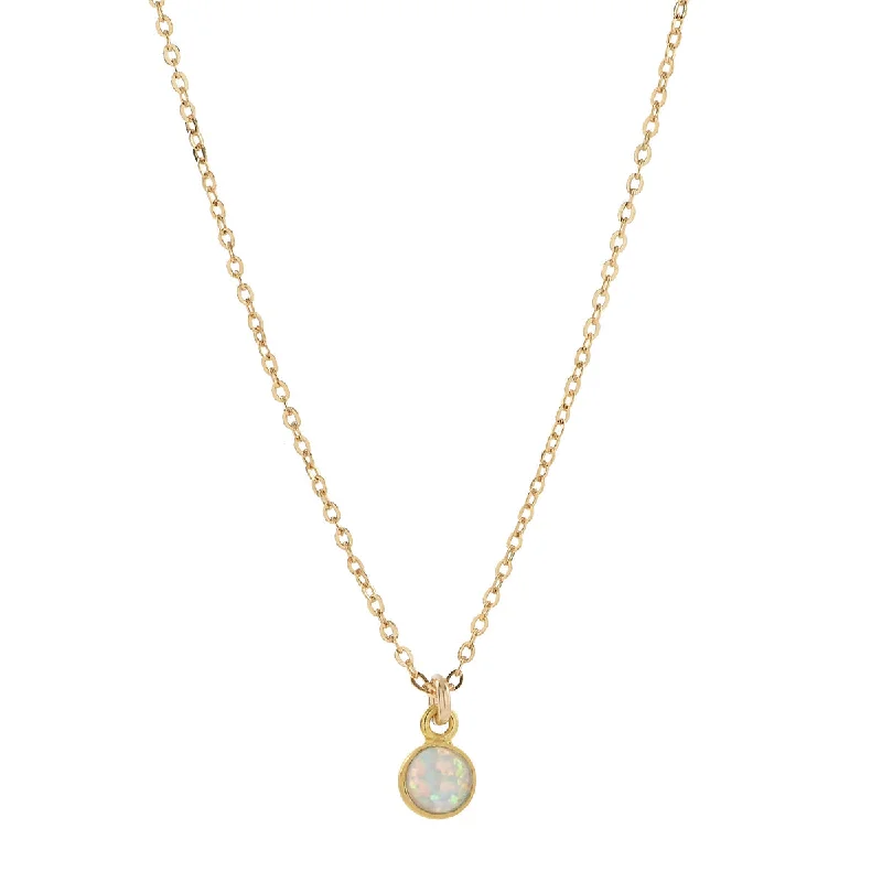 Circle Opal Necklace