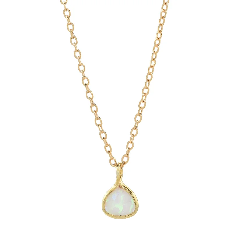 Triangle Opal Necklace