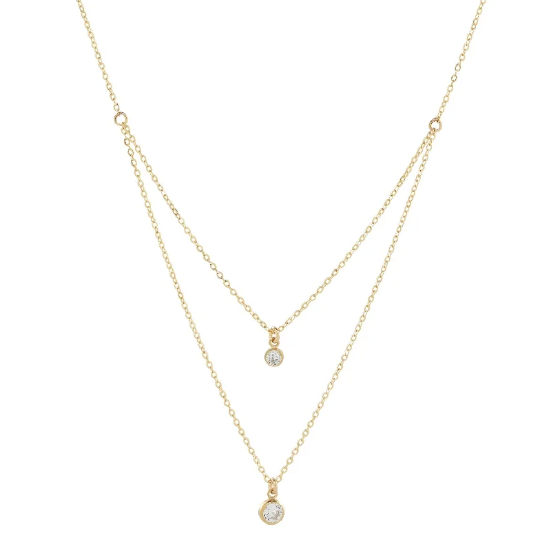 Double Strand CZ Necklace