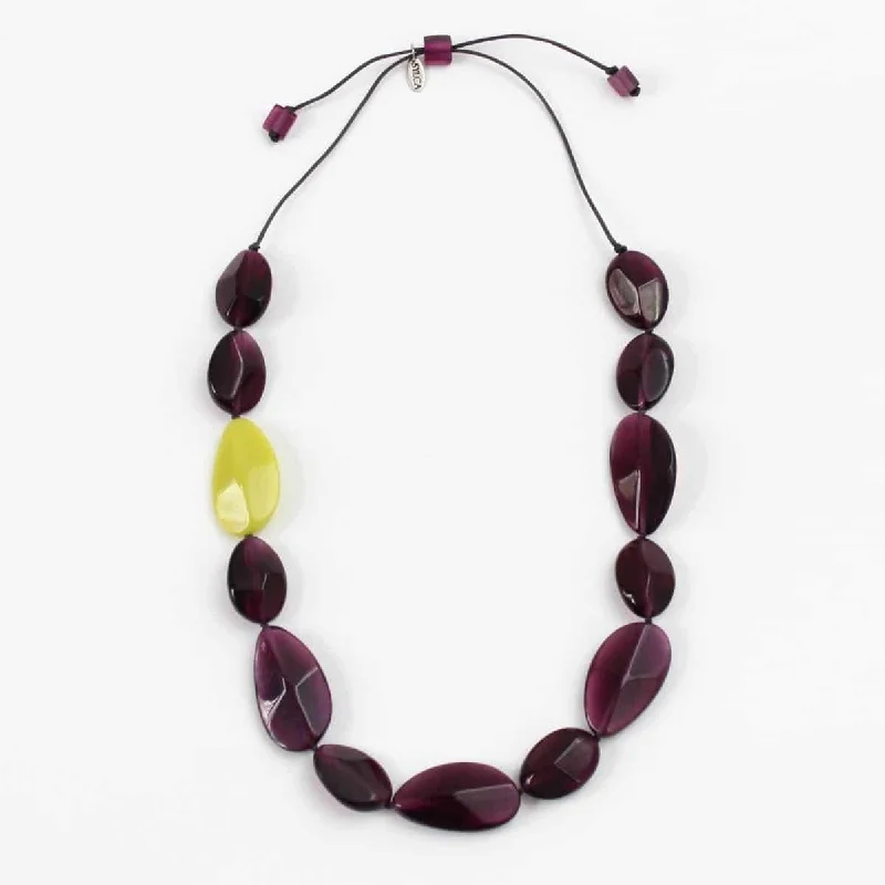 Purple Resin Clare Necklace