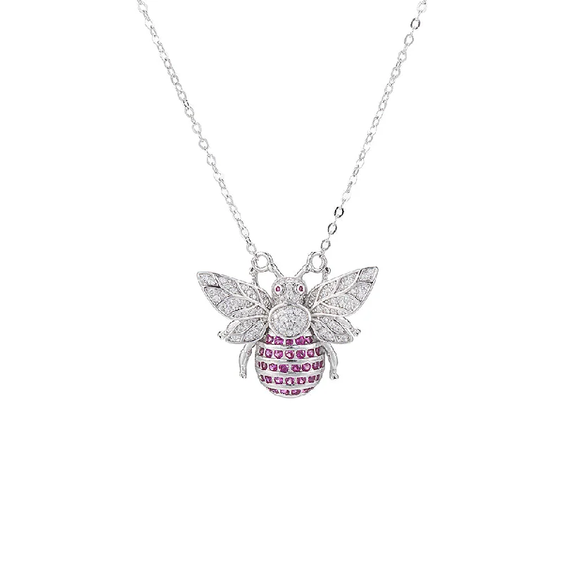 Ruby Bee Necklace