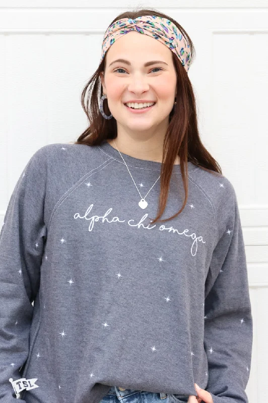 Alpha Chi Omega Stellar Raglan Crewneck