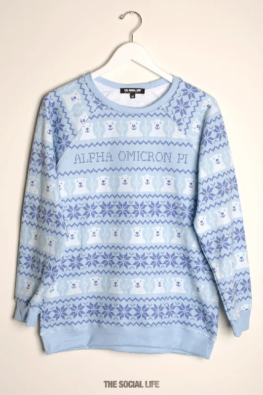 Alpha Omicron Pi North Pole Raglan Crewneck