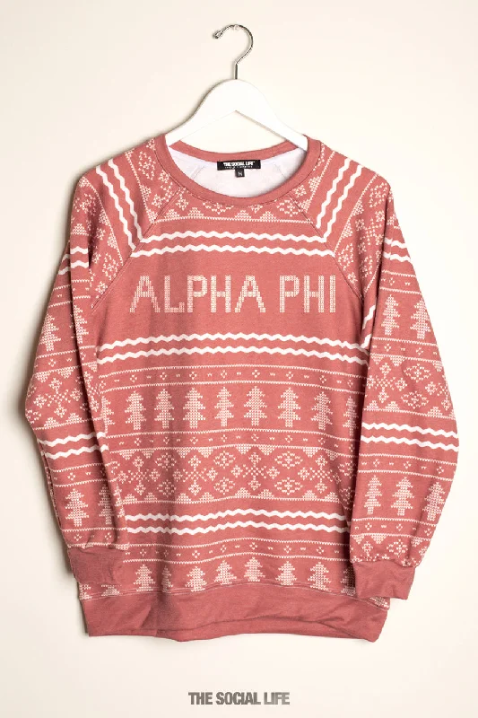 Alpha Phi Jolly Raglan Crewneck