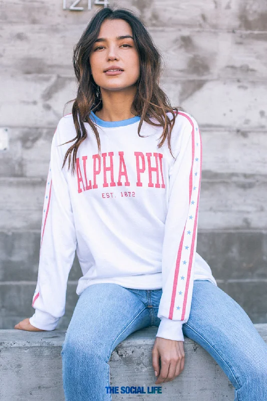 Alpha Phi Olympic Raglan Crewneck