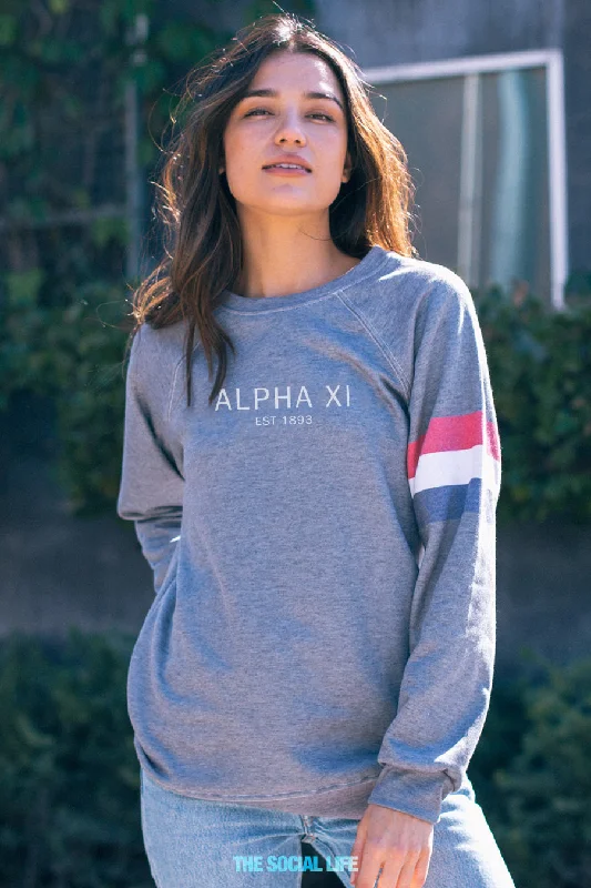 Alpha Xi Delta Merci Raglan Crewneck