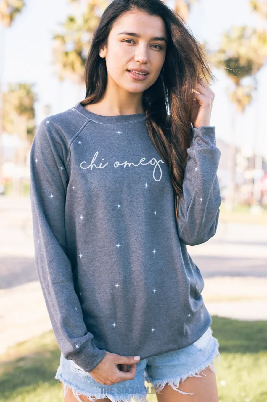 Chi Omega Stellar Raglan Crewneck