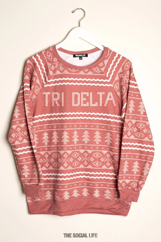 Delta Delta Delta Jolly Raglan Crewneck