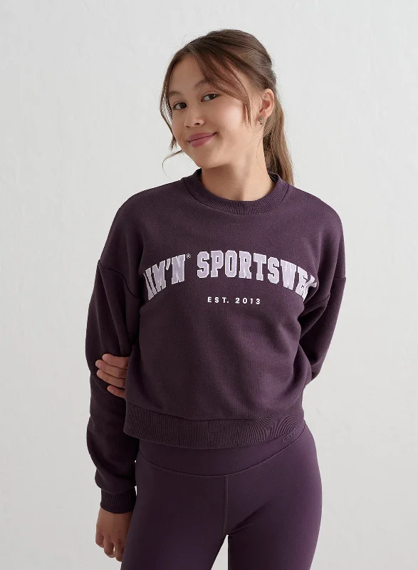 Midnight Plum Young Varsity Sweatshirt