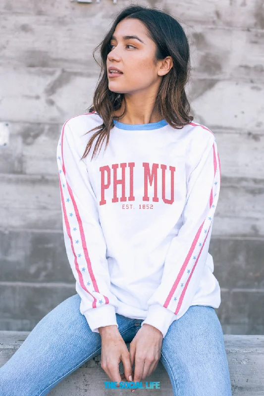 Phi Mu Olympic Raglan Crewneck