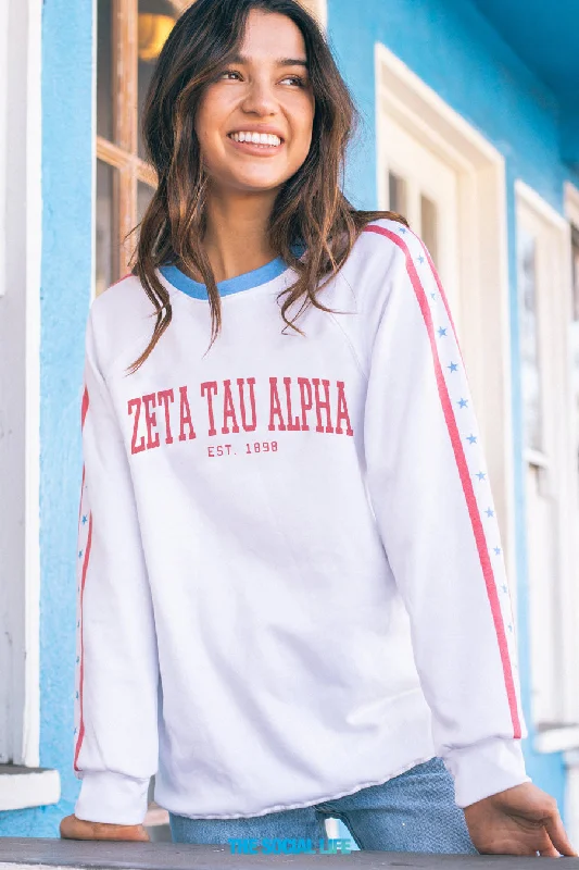 Zeta Tau Alpha Olympic Raglan Crewneck