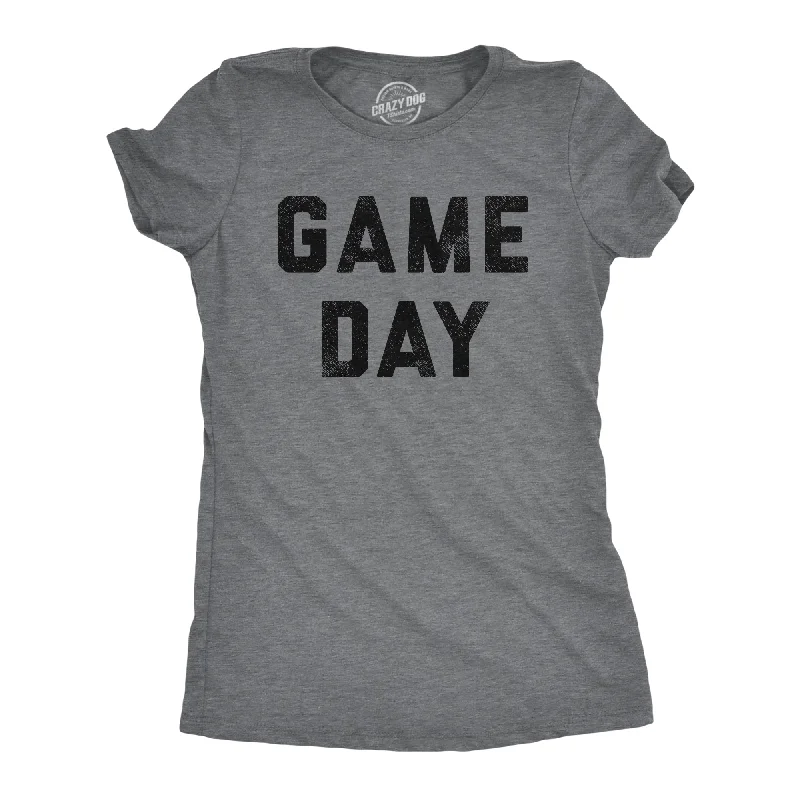 Womens Game Day Tshirt Funny Football Sunday Big Game Sports Graphic Tee