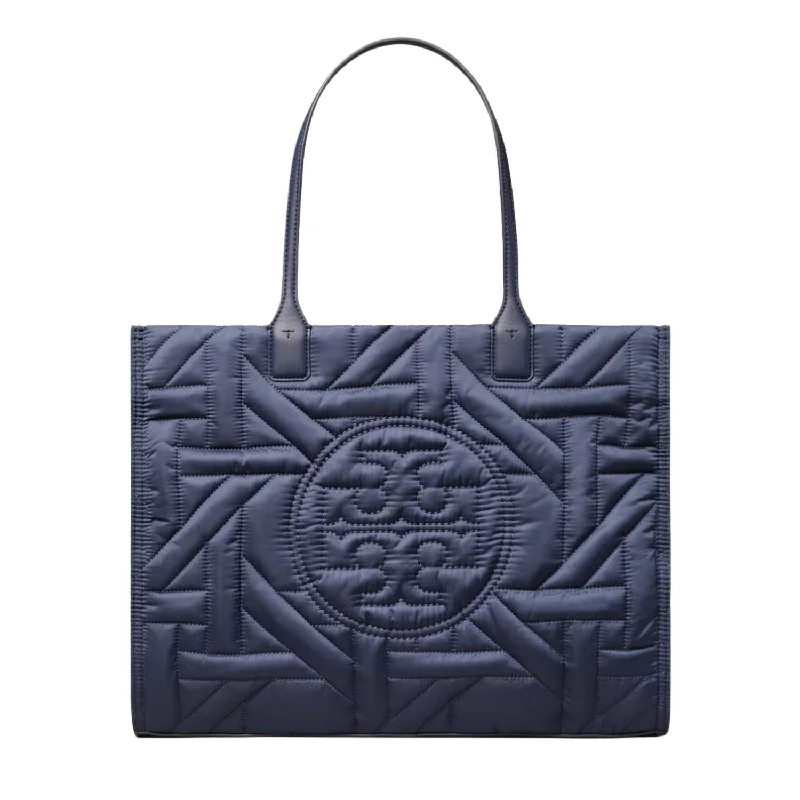 Basketweave Ella Tote In True Navy