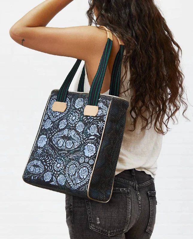 Besos Classic Tote Rattler Consuela In Blue