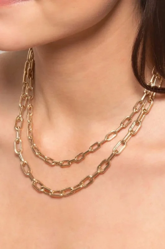 CN4276 Small Oval Chain Toggle Necklace