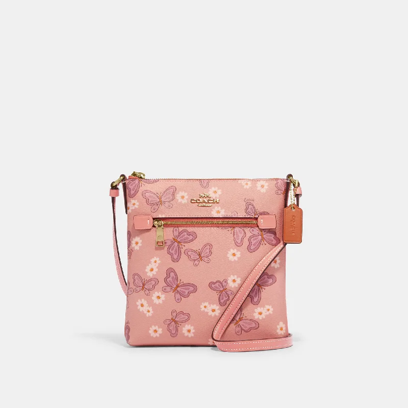 Coach Outlet Mini Rowan File Bag With Lovely Butterfly Print