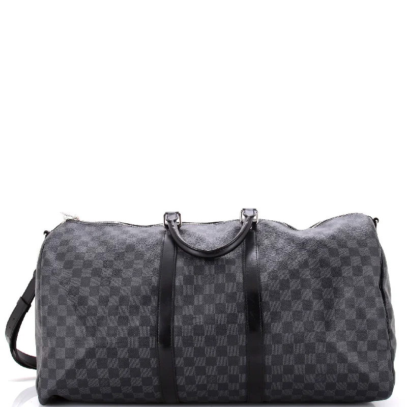 Keepall Bandouliere Bag Damier Graphite 55