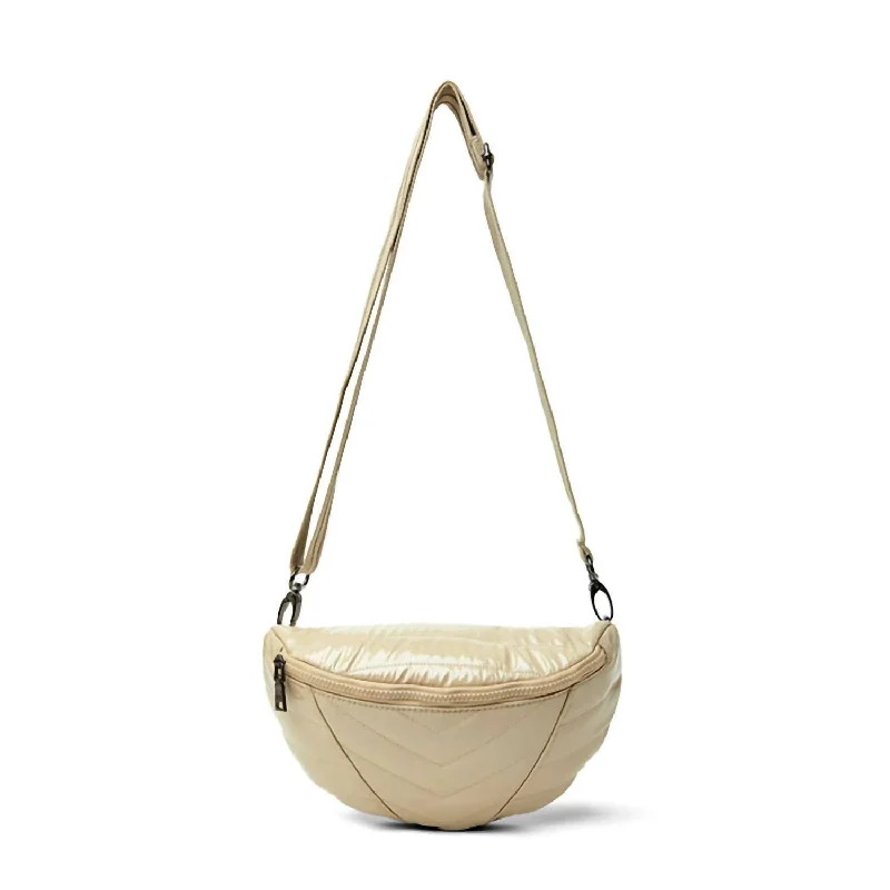 Little Runaway Crossbody Bag In Blonde Patent