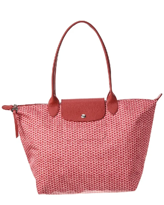 Longchamp Le Pliage Micro Large Nylon & Leather Long Handle Tote