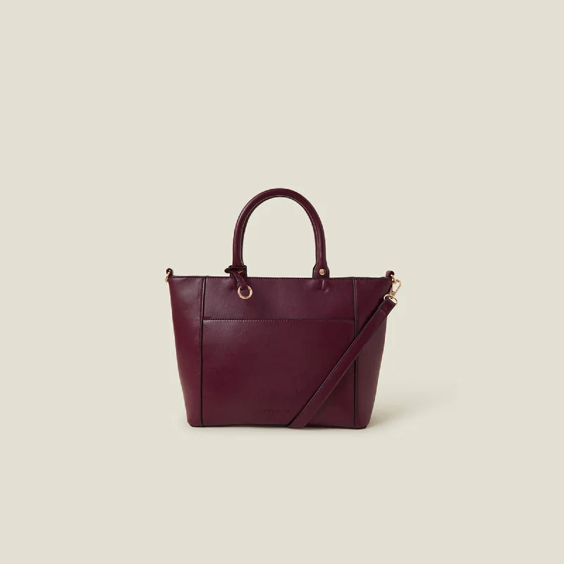 Maroon Monica Faux Leather Handbag