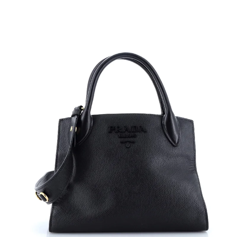 Monochrome Tote Saffiano with City Calf Small