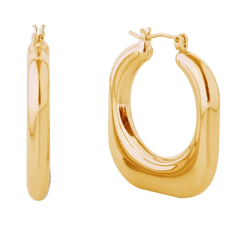 SJE310725 14K Puffy Square Pincatch Earrings