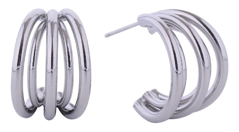 SJE310739 14K Quintuple Hoop Post Earrings