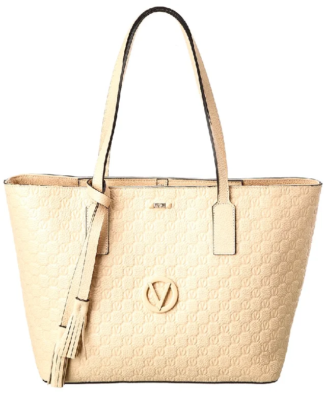 Valentino by Mario Valentino Monogram Leather Tote